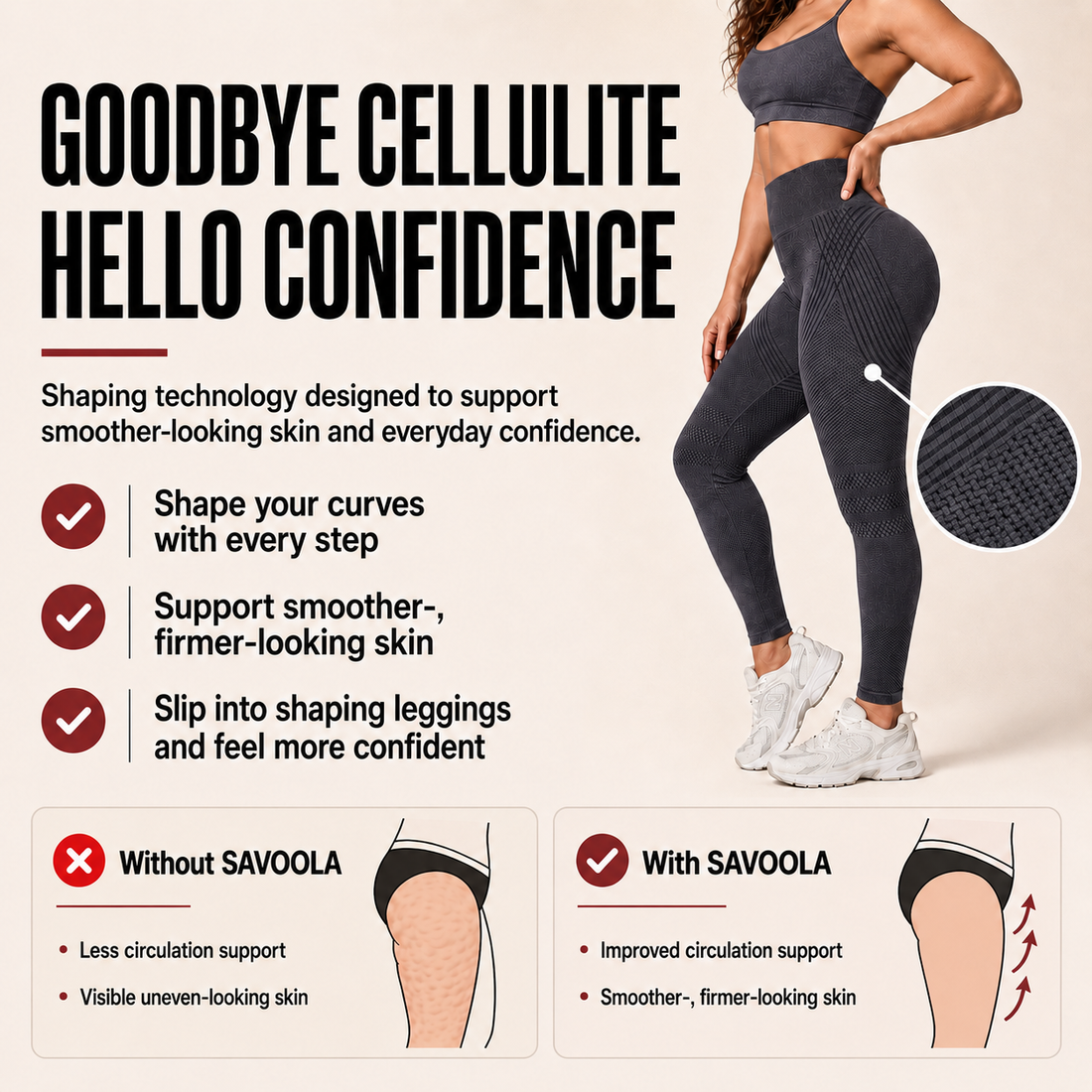 Textured High-Waist Leggings