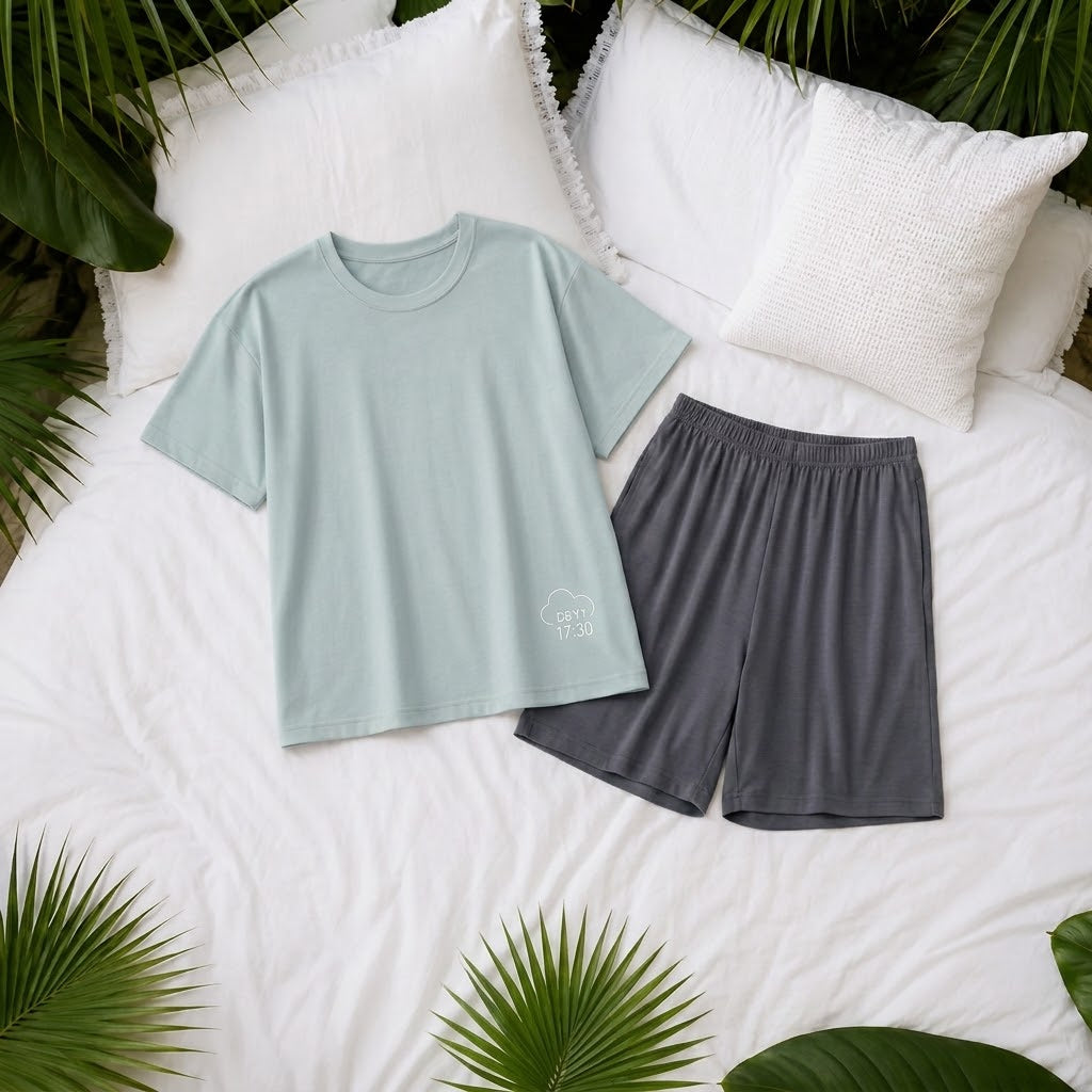 Cooling Short Sleeve Short Pajama Set